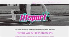 Desktop Screenshot of fitsport.de